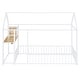 preview thumbnail 24 of 30, Metal House Bed Frame with Functional Desk Power Outlets and USB Ports