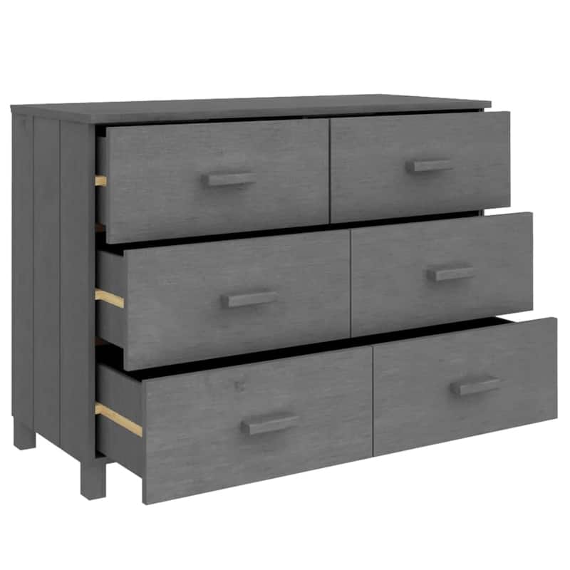 vidaXL Sideboard Buffet Console Cabinet with Storage HAMAR Solid Wood Pine - 44.5"x15.7"x31.5"