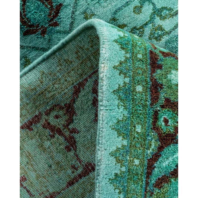 Contemporary Overdyed Wool Hand Knotted Runner - 2' 8" x 14' 4"