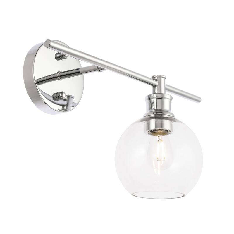 Collins 1-Light Glass Right Wall Sconce - 14.7/9.8