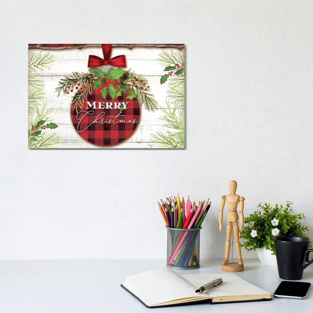 iCanvas "Merry Christmas Ornament" by Mollie B. Canvas Print