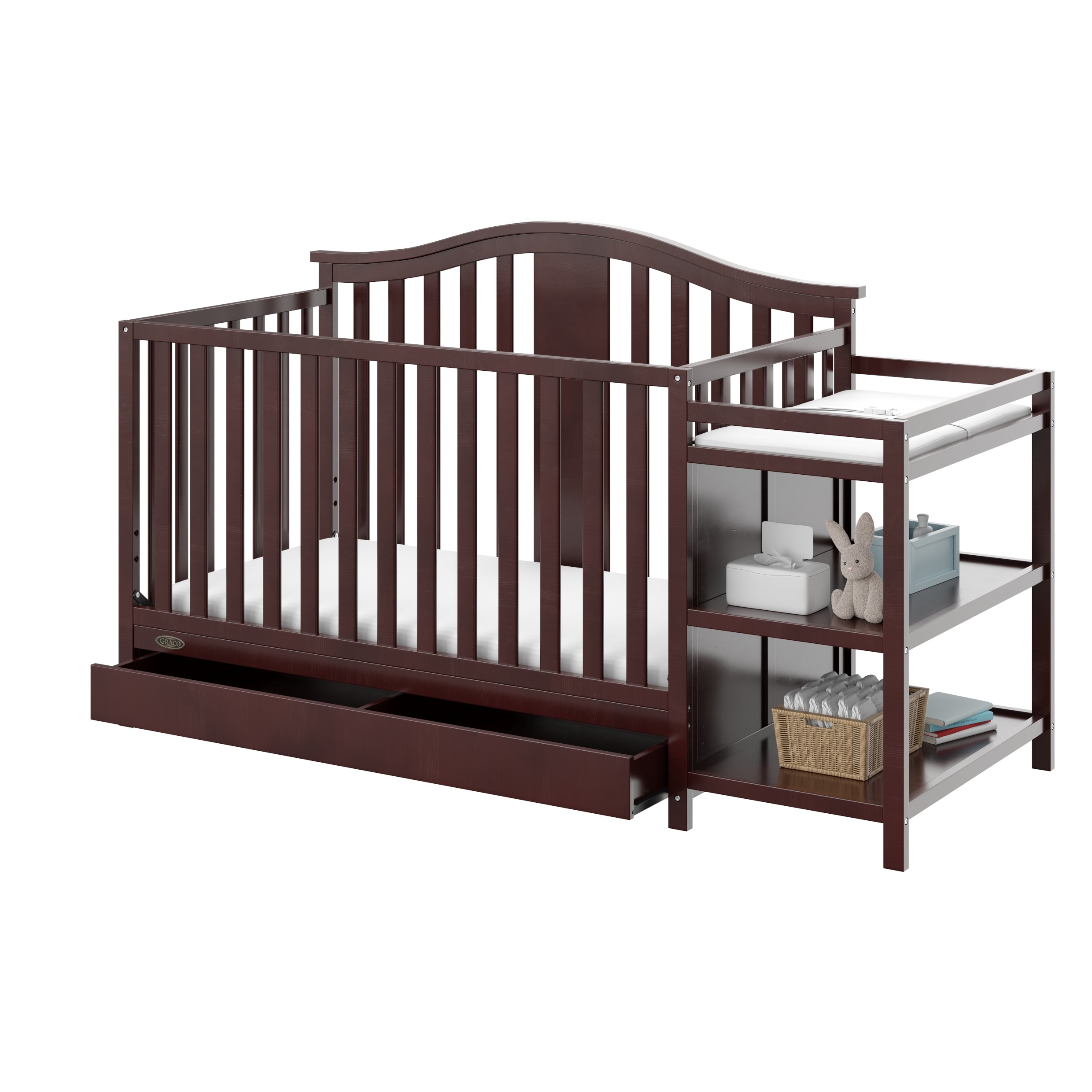 Graco Solano 4-in-1 Convertible Crib and Changer with Drawer