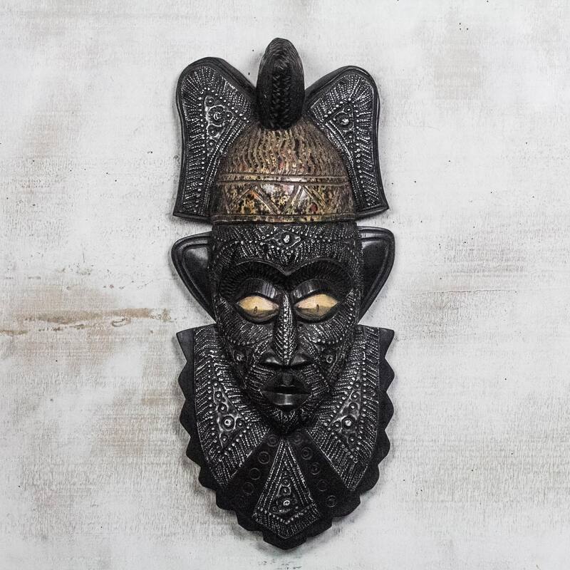 Novica Handmade Asantewaa African Wood Mask