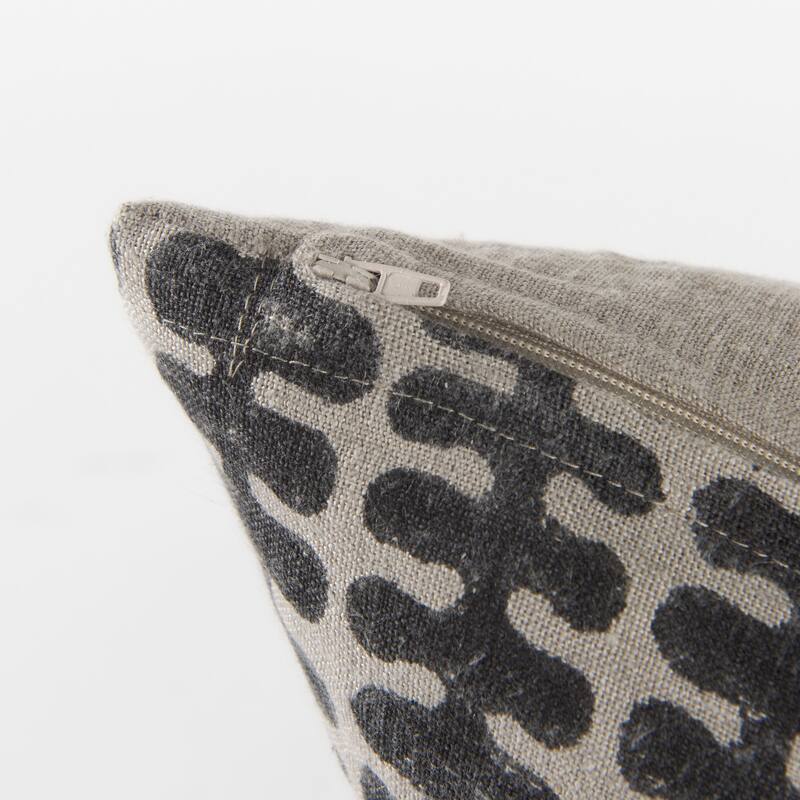 Miriam Beige & Black Patterned Decorative Pillow Cover