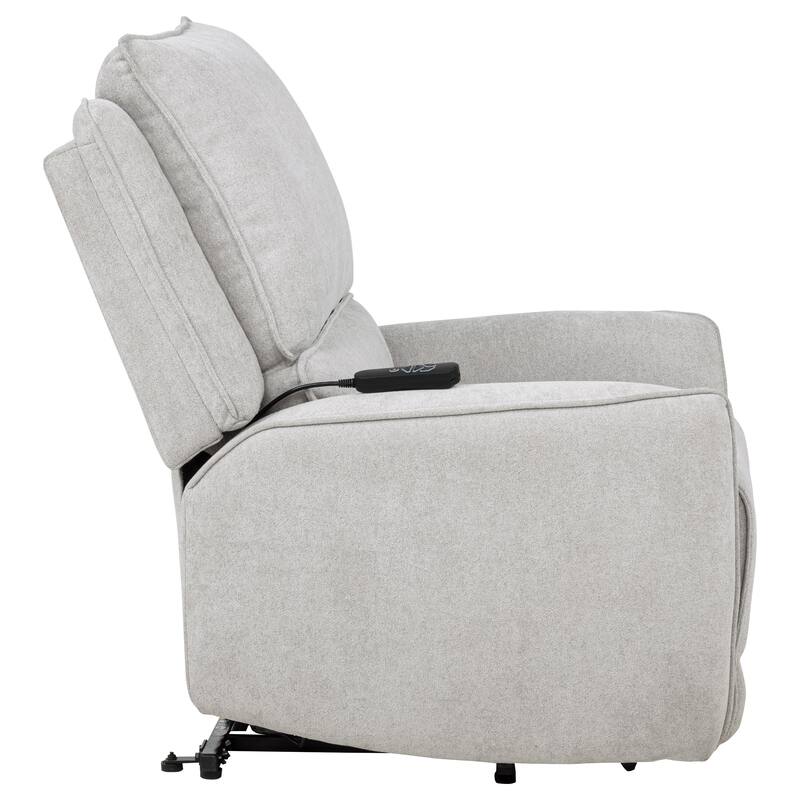 Sylmar Chenille Upholstered Dual Power Lift Recliner Grey