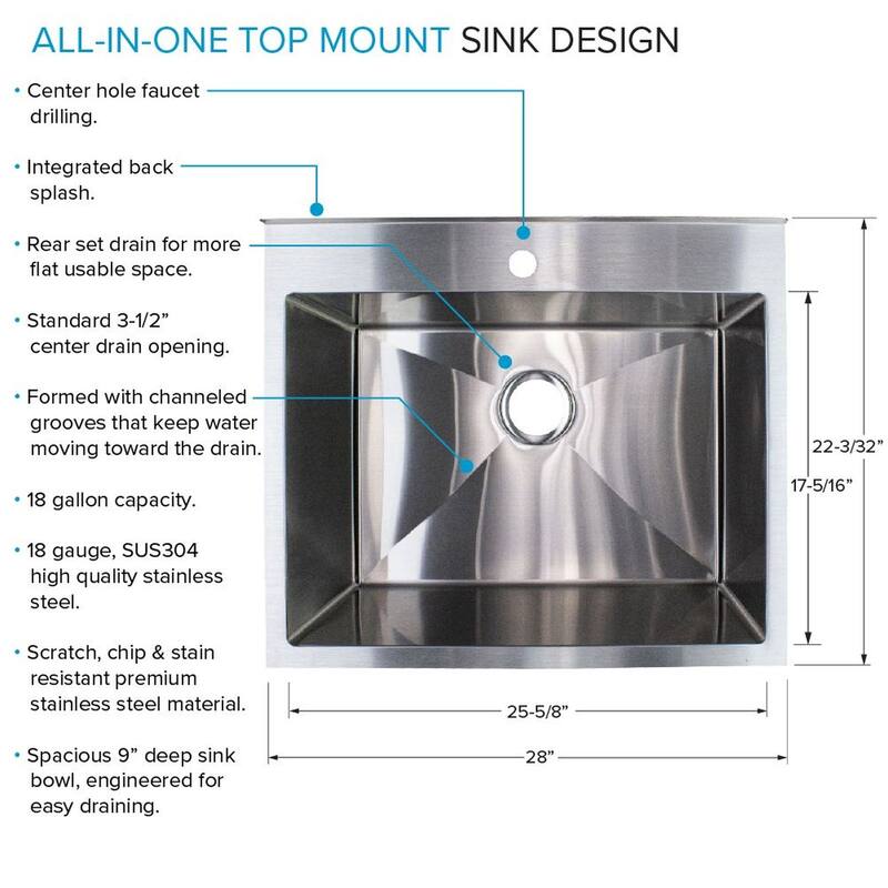 Transolid 28-in W x 22-in D x 35-in H Stainless Steel Laundry Sink and Wash Stand - 28-in x 22-in