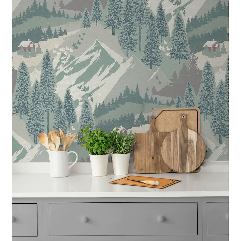 Seabrook Designs Estes Rolling Hills Unpasted Wallpaper