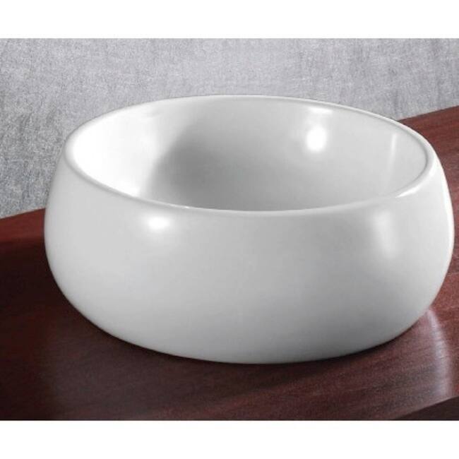 Nameeks Caracalla 17-11/12" Ceramic Vessel Bathroom Sink - White