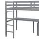 preview thumbnail 38 of 38, Twin Loft Wood Bed.Under-bed Built-in Desk and Storage Cabinet,Classic Wooden Bed Down Table