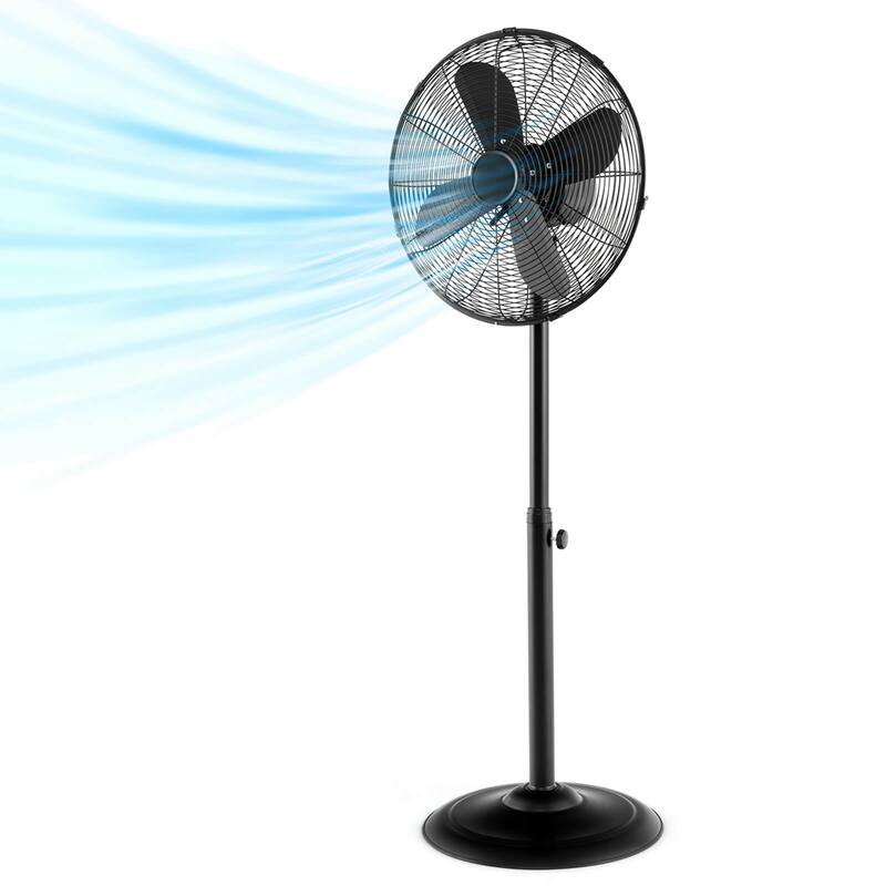 Costway 16" Standing Pedestal Fan with 3 Speed Settings Carrying - See Details - Black