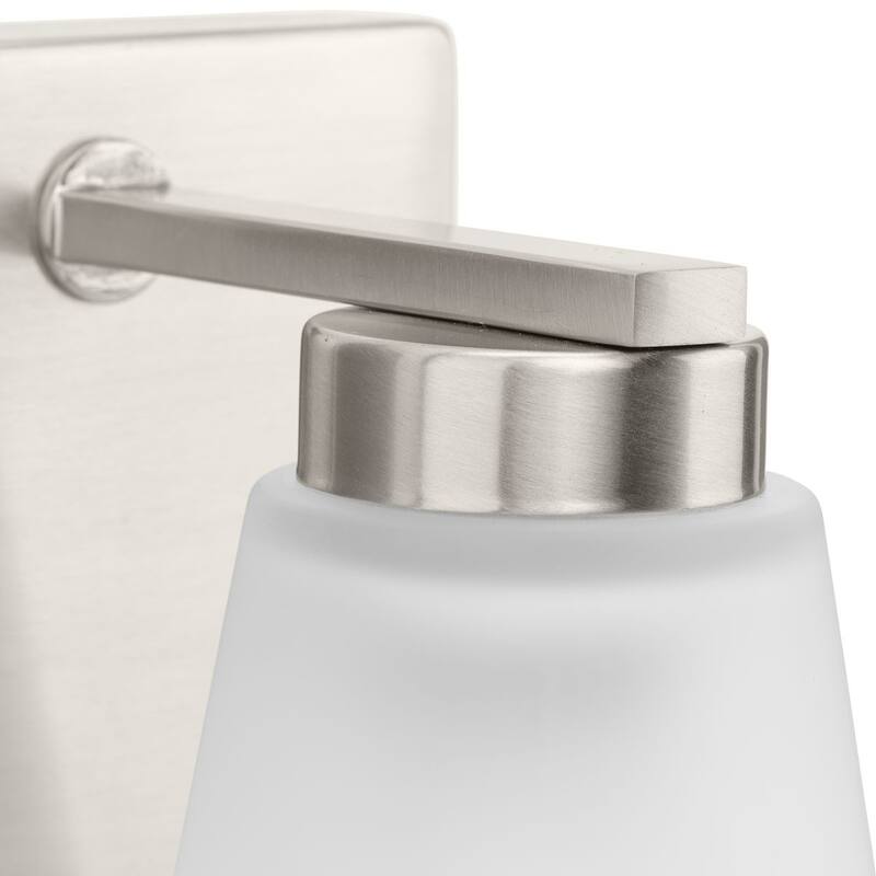 Tanner Collection One-Light Brushed Nickel Transitional Vanity Light - 5.12 in x 6.75 in x 7.12 in