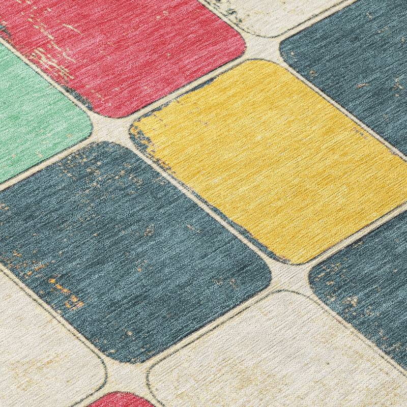 HomeRoots Geometric Transitional Rectangle Outdoor Rug