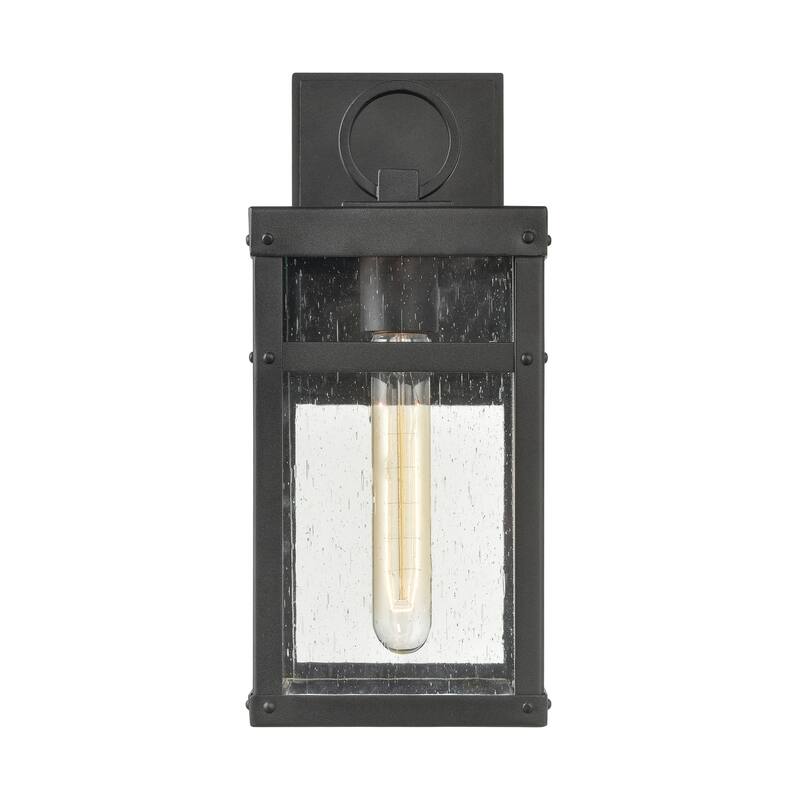 Dalton 13'' High 1-Light Outdoor Sconce - Textured Black - 13 inch Tall - Textured Black