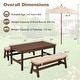 preview thumbnail 3 of 8, Gymax Kids Picnic Table Outdoor Wooden Table & Bench Set with
