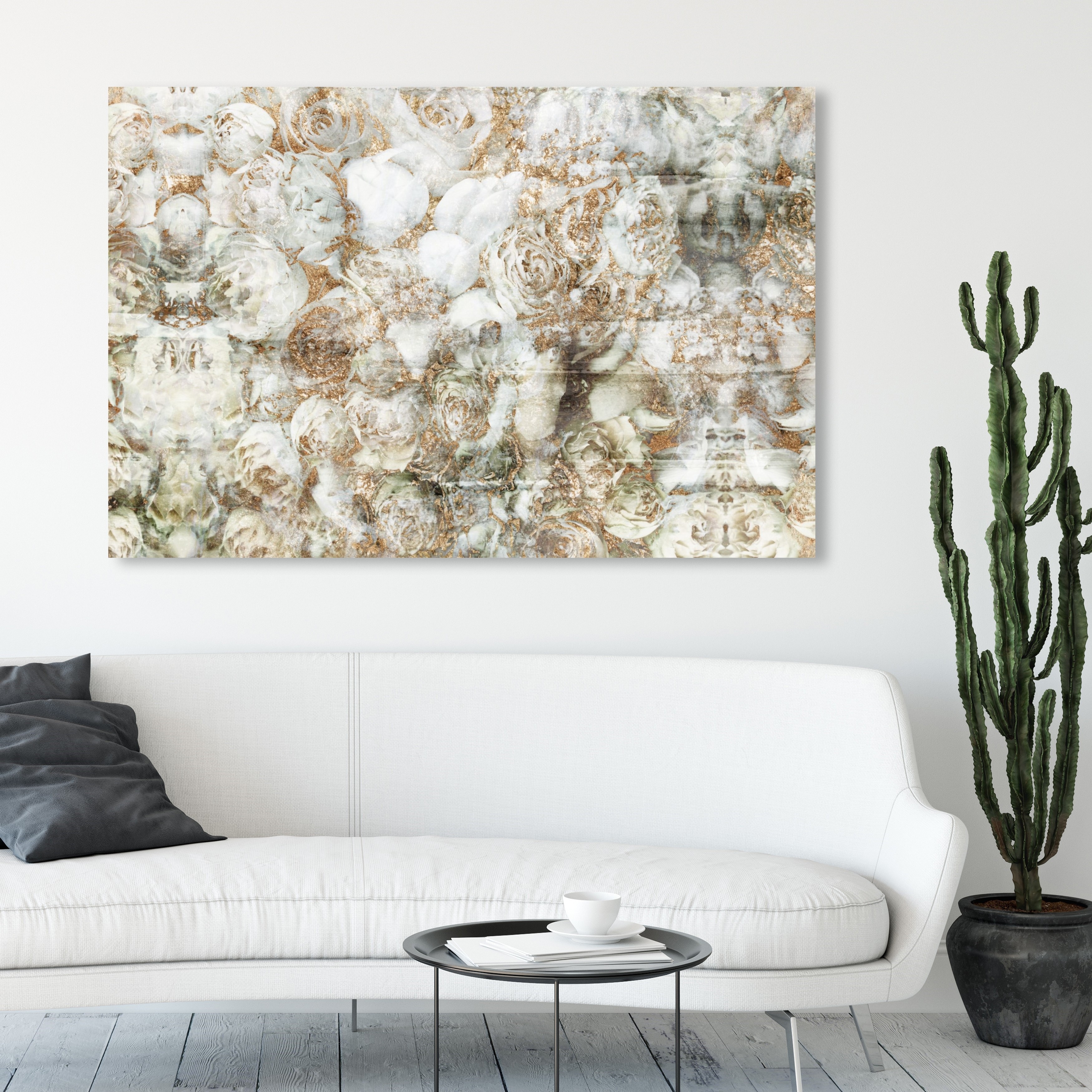 Quadro Su Tela Floreale The Oliver Gal Artist Co. - 114x76 Cm - Blu E Marrone