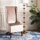 preview thumbnail 1 of 8, SAFAVIEH Dining Deco Bacall Velvet Dark Champagne Dining Chair - 24" x 28.3" x 47"