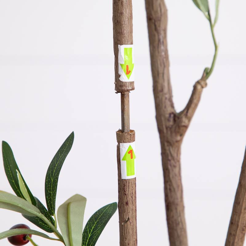 Minimalist Olive Potted Artificial Tree - 7' - Green