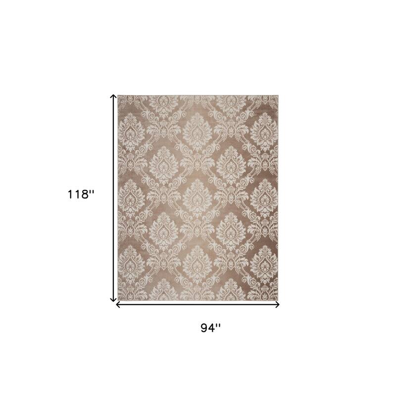 Kanaj Power Loomed Distressed Non Skid Area Rug By HomeRoots - 118' X '94' X '0.25