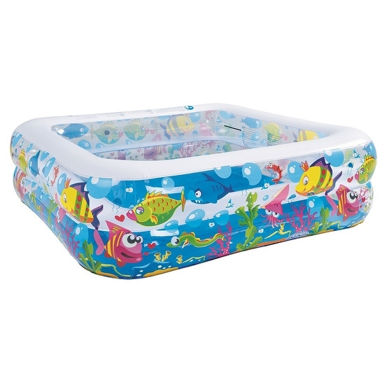 57" Square Sea Life Themed Inflatable Children's Swimming Pool