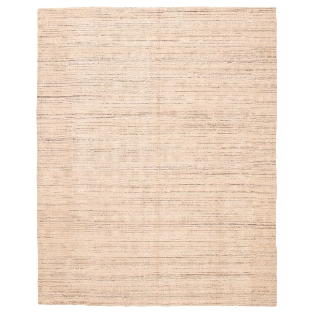 ECARPETGALLERY Hand Loomed Kashkuli Gabbeh Ivory Wool Rug - 8'0 x 9'10
