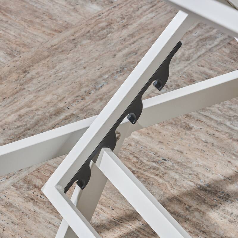 Salton Outdoor Iron Chaise Lounge with Mesh Seating (Set of 2) by Christopher Knight Home