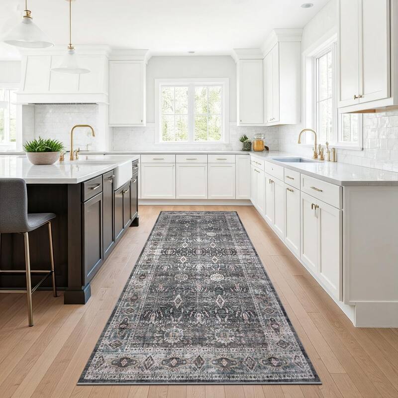 Delara Machine Washable Area Rug, Soft & Durable, Non-Slip Backing, Eco- Friendly GRS certified.