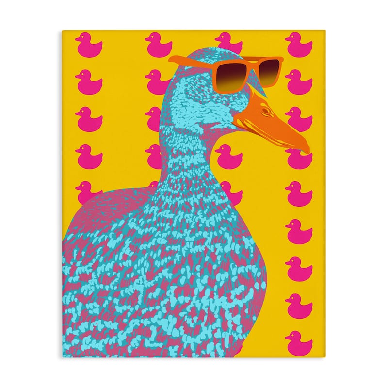 Stupell Quirky Vibrant Goose Canvas Wall Art Design By Marcus Prime - 16 x 20