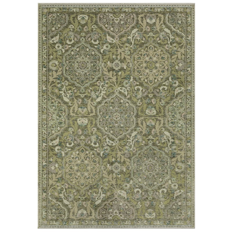 Style Haven Adalynn Vintage Medallions Green/Gold Area Rug