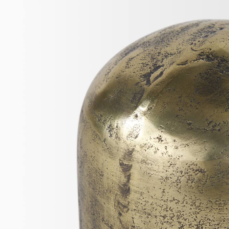 Quonset Antiqued Brass Aluminum Metal Decorative Object (10")