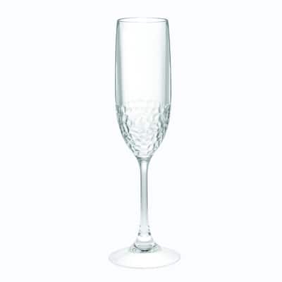 Tritan Lexington Plastic Champagne Flutes Set of 4 (6oz), Unbreakable, Wedding Champagne Flutes