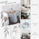 preview thumbnail 25 of 51, Elegant Soap Dispenser - Polyresin and Bamboo Design, Refillable Liquid Pump - 3 L x 3 W X 7 h