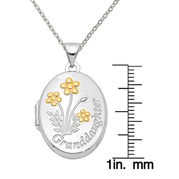 15mm Silver Yellow Plated Special Grandma Pendant