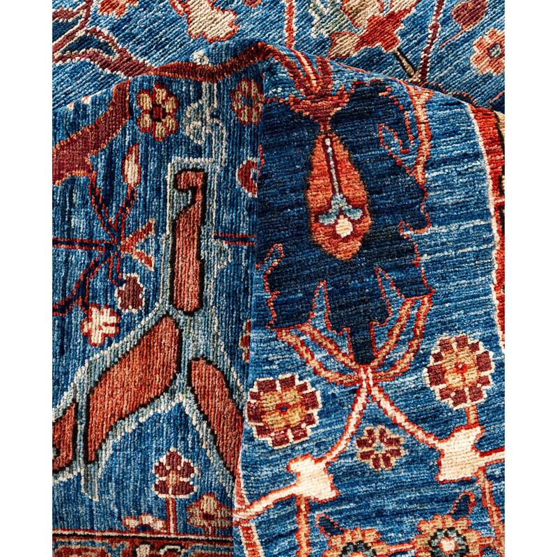 Serapi One-of-a-Kind Hand-Knotted Area Rug - Blue - 8' 0" x 9' 10"