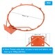 preview thumbnail 2 of 6, 18" Basketball Rim Wall Door Mounted Standard Goal (Solid Steel), Orange Orange