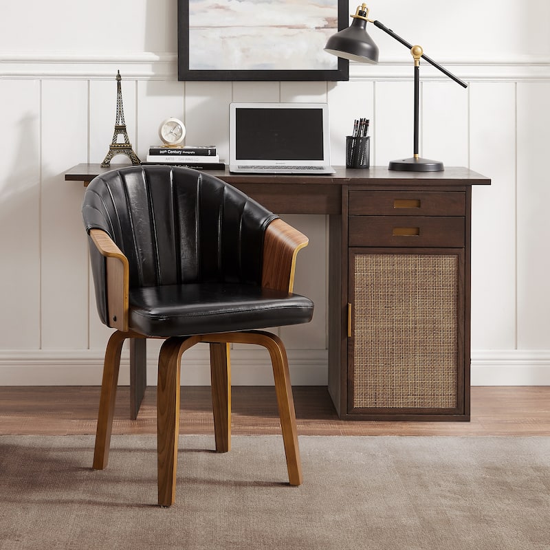 Art Leon Mid-century Swivel Accent Armchair