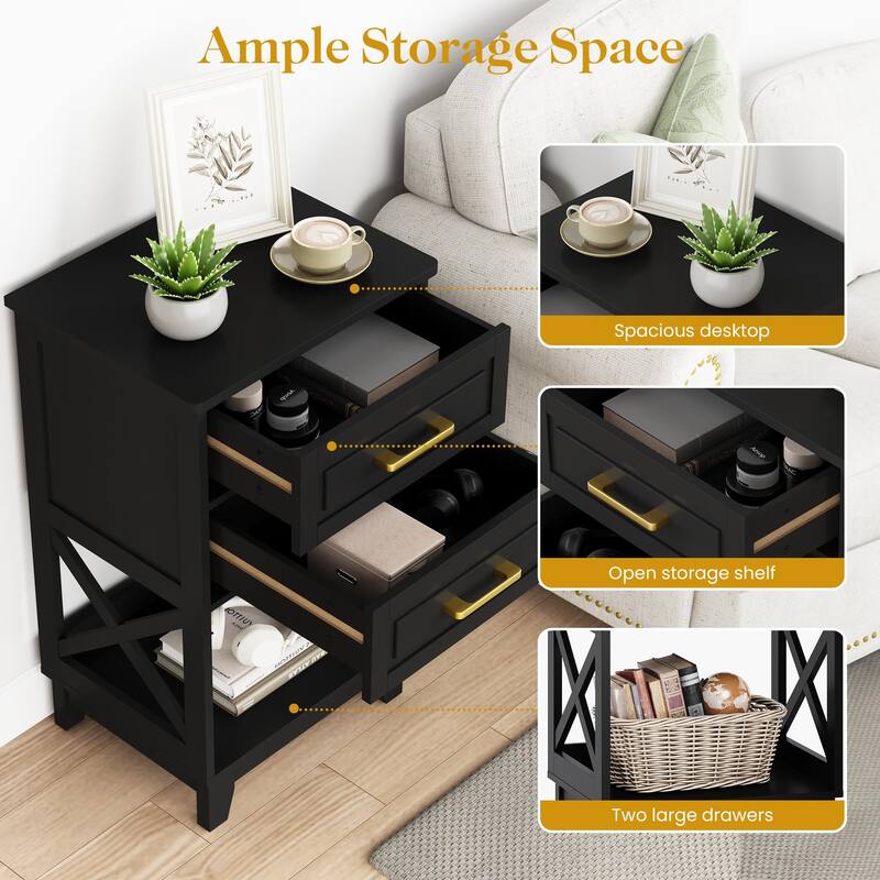 2-Drawer Nightstand (Set of 2)