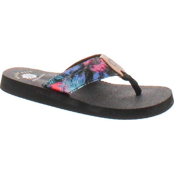 purple yellow box flip flops