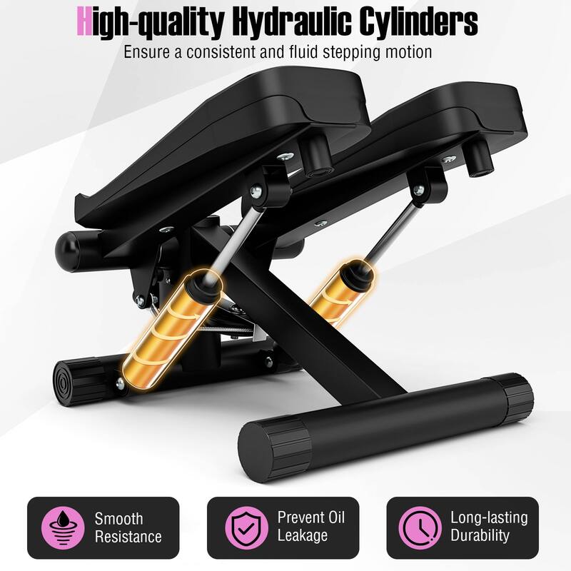 Goplus Mini Stepper for Exercise at Home with Resistance Bands - See Details