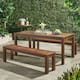 Manila Outdoor Acacia Wood Dining Set by Christopher Knight Home - 3-Piece Sets