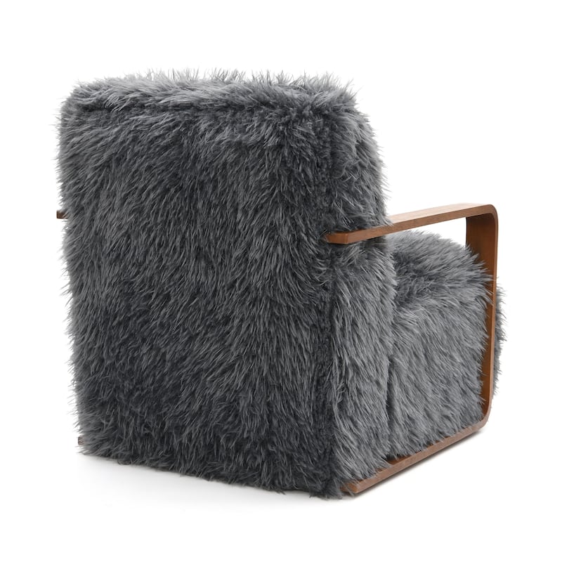 Furniture of America Neyra Modern 28-inch Faux Fur Accent Arm Chair