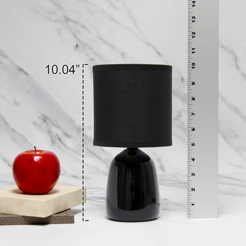 10.04" Thimble Base Lamp w Matching Fabric Shade