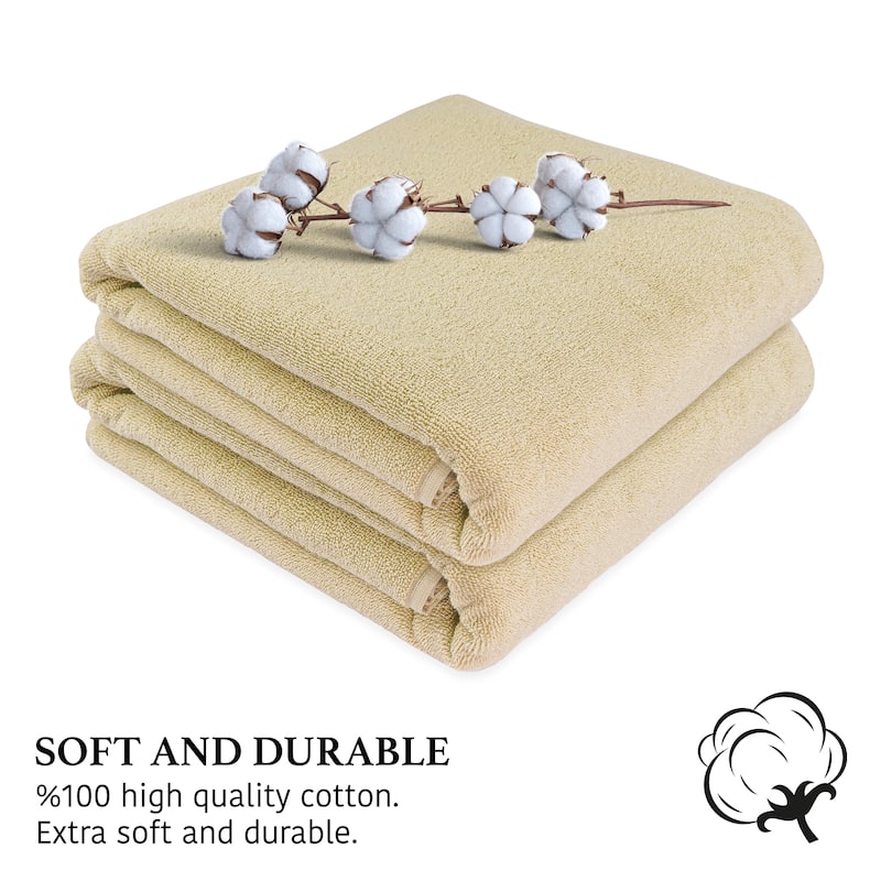Large Bath Towel - Ultra-Absorbent Natural Cotton Bath Sheet Towel for Bathroom - 40 x 80 Inches Thick Luxury Bath Towel