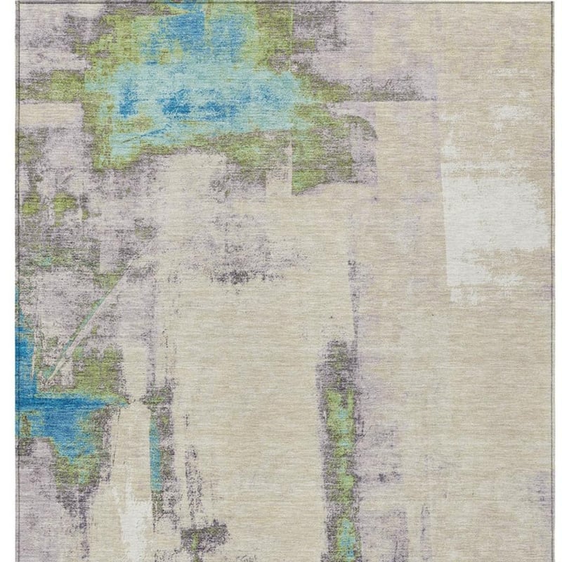 HomeRoots Abstract Transitional Rectangle Outdoor Rug