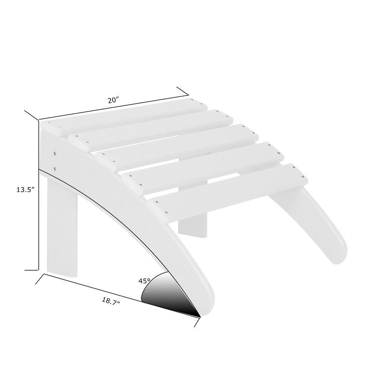 Polytrends Laguna Hdpe All Weather Outdoor Patio Foldable Adirondack Chairs Conversation Set (5-Piece Set)