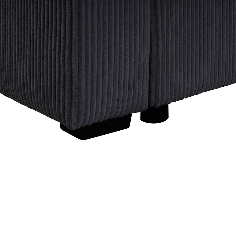 U-Shaped Sectional Sofa with Chaise Lounge and 3 Soft Throw Pillows for Living Room Oversized Corner Sofa