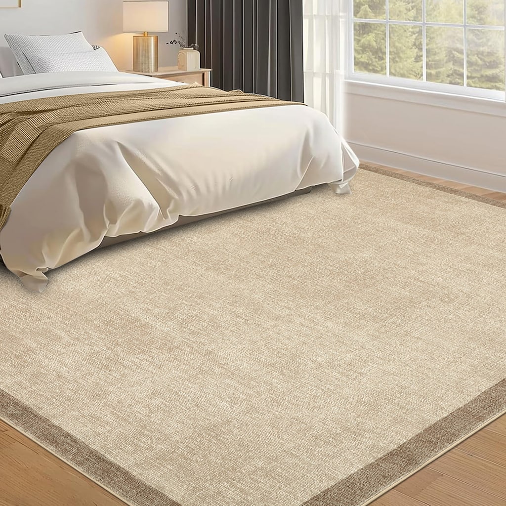 Garvee Color Blocking Modern Bordered Area Rug