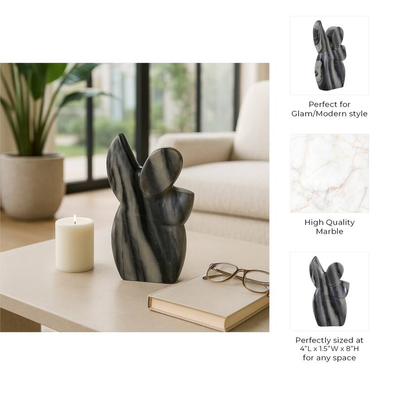 Marble Decorative Statue Elegant Contemporary Carved Figurine