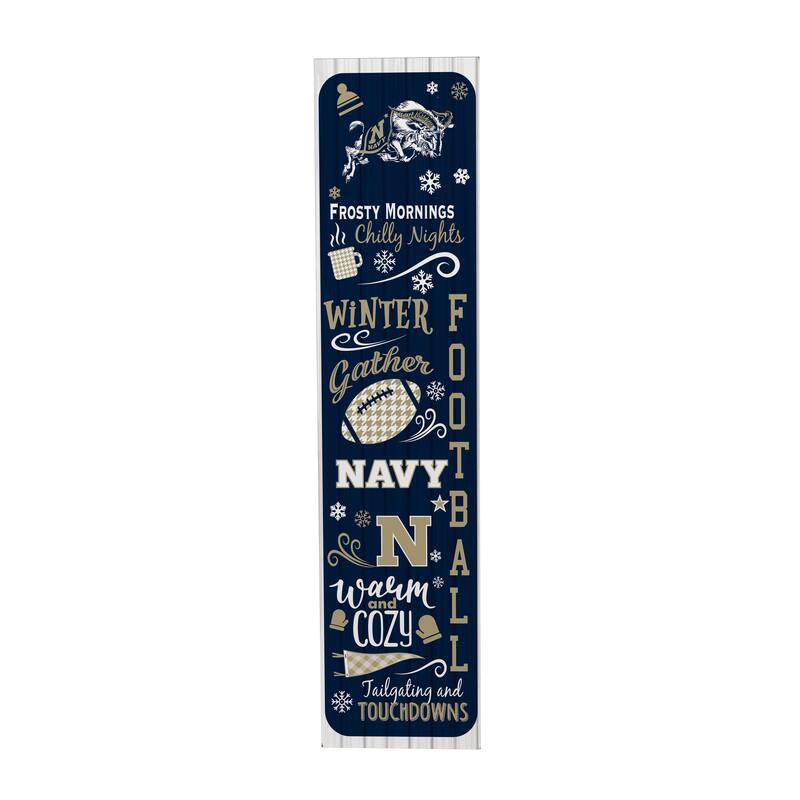 47" Double Sided Seasonal Porch Leaner, US Naval Academy - 47" x 11.25"