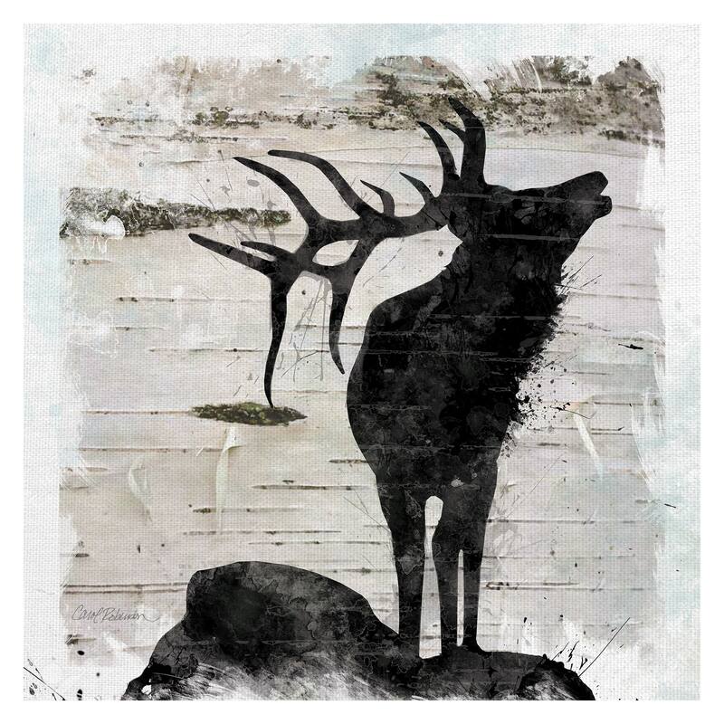 Birchbark Elk by Carol Robinson Canvas Art Print