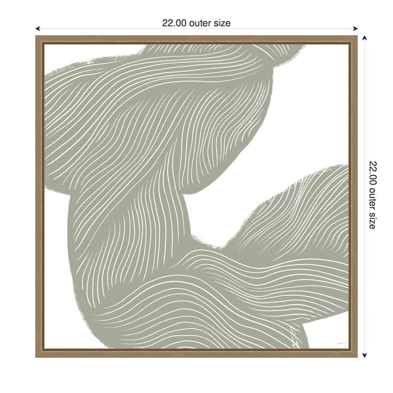 Kate and Laurel Movement Lines by Gabrielly Guedes Framed Canvas Wall Art Print